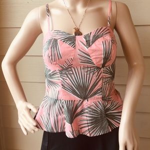 Sleeveless floral top NWOT